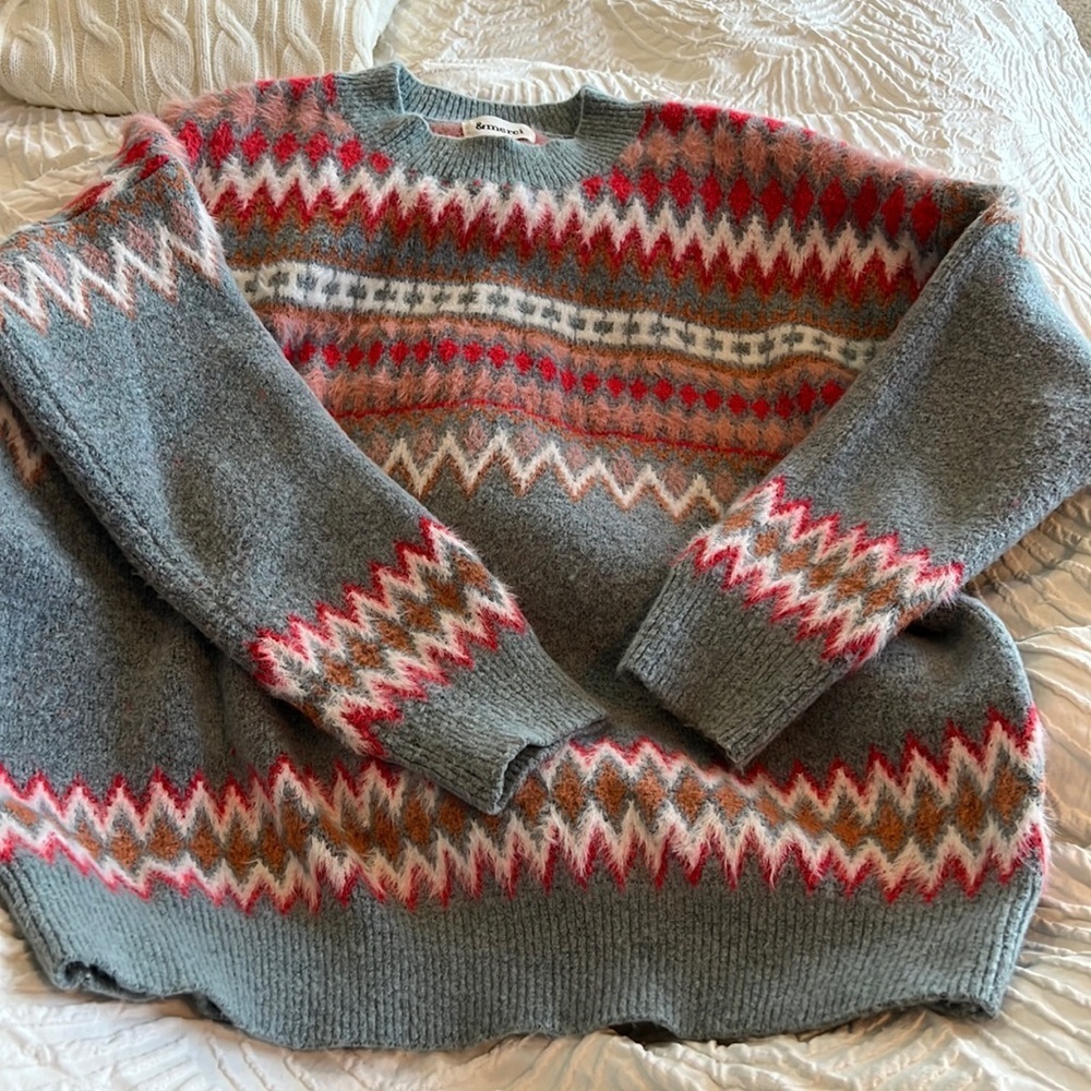 Colorful Print Sweater